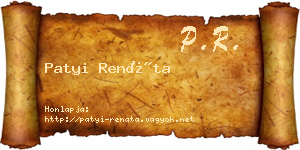 Patyi Renáta névjegykártya